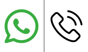 Startseite 11 WhatsApp Logo und Telefonhörer Icon