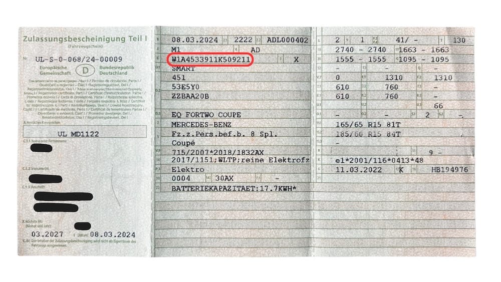 Ummeldung Form - Bundeszulassung 24