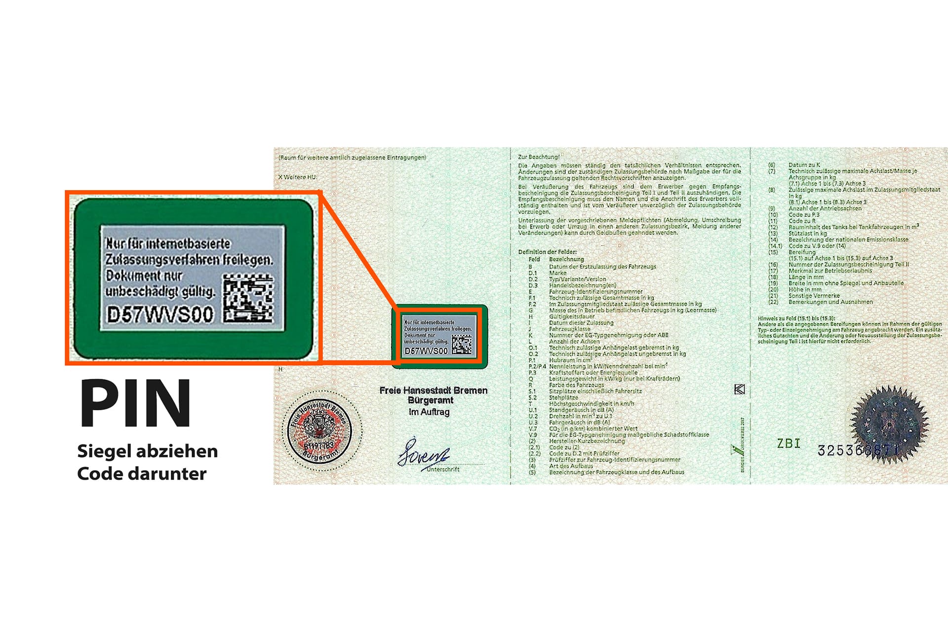 Ummeldung Form - Bundeszulassung 24