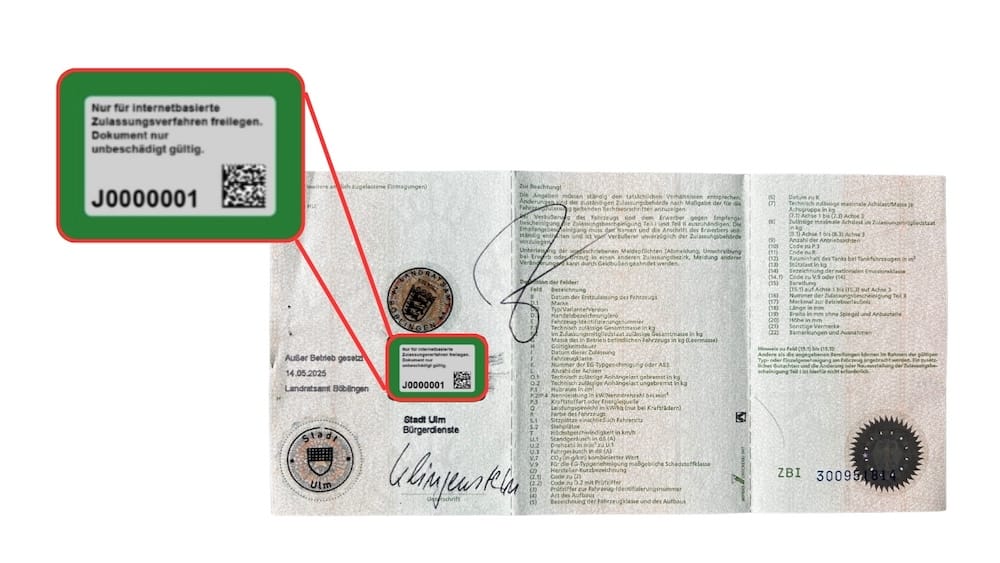 Ummeldung Form - Bundeszulassung 24