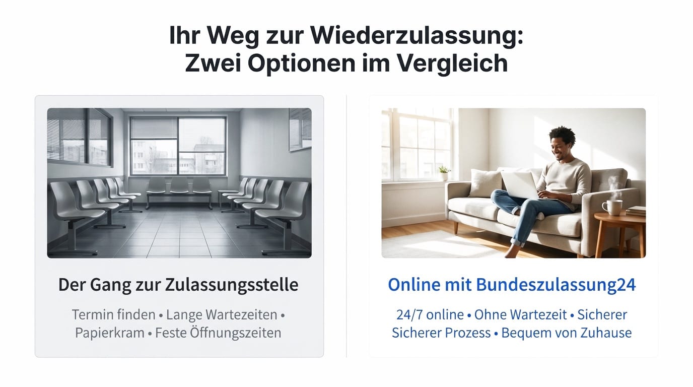Wiederzulassung: Wie Sie Ihr stillgelegtes Fahrzeug einfach und schnell wieder auf die Straße bringen - Bundeszulassung24